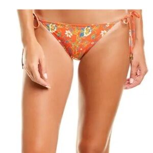 BNWT Tory Burch orange batik string bikini size Small